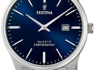 Festina Quarzuhr F20511/3, Armbanduhr, Herrenuhr, Damenuhr, Edelstahlarmband, Datum