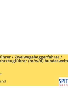 Baugeräteführer / Zweiwegebaggerfahrer / Zweiwegefahrzeugführer (m/w/d) bundesweiter Einsatz - Berlin Mitte