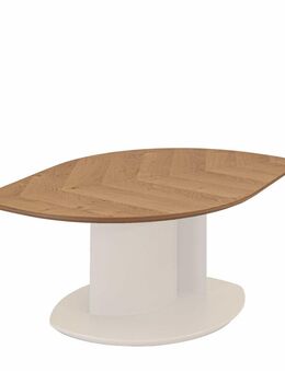 Couchtisch höhenverstellbar Cinzia 106x47x70 Echtholz Wildeiche/Weiß - Hiddenhausen