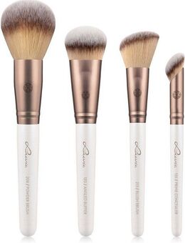 Luvia Cosmetics Kosmetikpinsel-Set Flawless Face, 4 tlg., Nurai-Pinselhaar, vegan und hautfreundlich, verliert keine Haare.