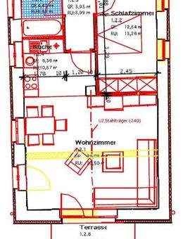 teilsanierte, gemütliche 2-Raum Altbauwohnung mit Terrasse im Stadtzentrum - Cottbus