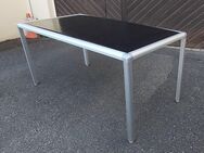 Designer-Tisch-Sonderanfertigung, Holzplatte Eiche Furnier, schwarz gebeizt, 155 x76 cm - Simbach (Inn) Zentrum