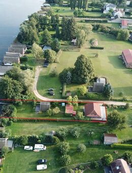 Rarität in der Meckl.Kleinseenplatte-großes Seegrundstück mit Haus, Finnhütte & eigenem Wasserzugang - Mirow