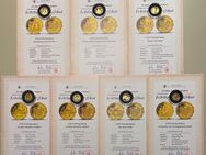 7 Goldmedaillen 8,4 Gramm Feingold = mehr als 1/4 Unze - Mannheim