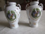 2 antike Jugendstil Vasen Porzellan um 1900 sehr klein Höhe nur 10 cm - Wuppertal