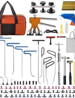 Reparaturset Auto Dellen 89 teiliges Ausbeulwerkzeug Hagel Reparatur LED Platte Gleithammer Dellenheber T-Stangen Set - Wuppertal