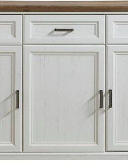 Innostyle Sideboard Jasmin, Breite 166 cm, 3 Holztüren, 3 Schubkästen