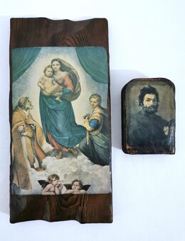 2 Holztafeln | Sixtinische Madonna | Jusepe de Ribera Diogenes - Dresden