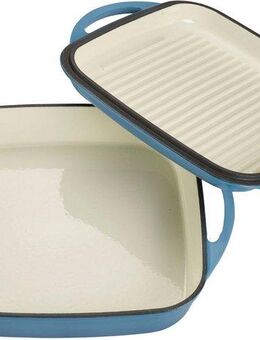 ECHTWERK Bräter Universalbräter und Pfanne 2-in-1 Set, Auflaufform mit Deckel, Emaille, Gusseisen, Emaille-Beschichtung, für Backöfen, Grill & Induktion