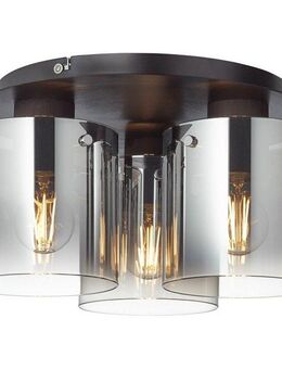 Brilliant Deckenleuchte Beth, ohne Leuchtmittel, Deckenlampe 35cm schwarz/rauchglas