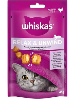 Whiskas Snacks Relax & Unwind - Huhn (8 x 45 g)