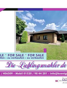Rheda |großzügiger, mod.-bed. teilunterkellerter Winkelbungalow | Zufahrt | Garten | Garage | Entwicklunsgpotenzial - Rheda-Wiedenbrück