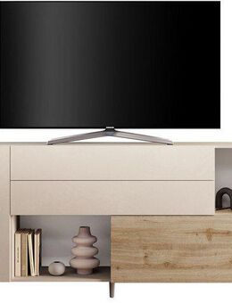 INOSIGN Sideboard Monaco in Breite 241 cm, Anrichte mit Tür, Klappe und 2 Schubkästen, Stauraumschrank – sanftes Schließen, edles Design, viel Platz