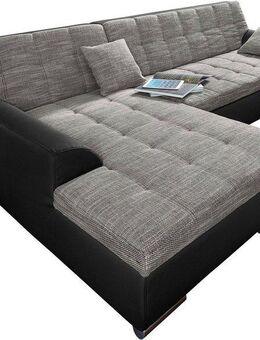 DOMO collection Ecksofa Treviso viele Bezüge, auch in Cord, L-Form, B/T/H: 267/80/83 cm, wahlweise mit Bettfunktion, incl. Zierkissen, hochwertige Steppung