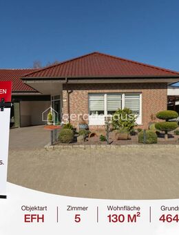 RESERVIERT! Ebenerdiges Wohnen mit Extra-Komfort - Bungalow mit Wintergarten, Gartenidylle & Einliegerpotenzial. - Haren (Ems)