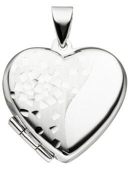 JOBO Medallionanhänger Anhänger Medaillon Herz, 925 Silber