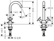 hansgrohe Küchenarmatur Logis M32 Logis M32 220 1 Strahlart, chrom