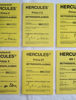 Blanko,Betriebserlaubnis,ABE,BE,Hercules Prima,2/M2/3/4/5/M5/GT/MX1 - Wittingen Zentrum