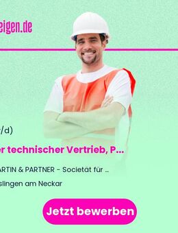 Leiter technischer Vertrieb, Projektierung (m/w/d) - Esslingen (Neckar)