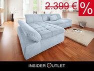XXL Ecksofa Pastelblau 300x172cm Schlaffunktion Überlänge - Köln
