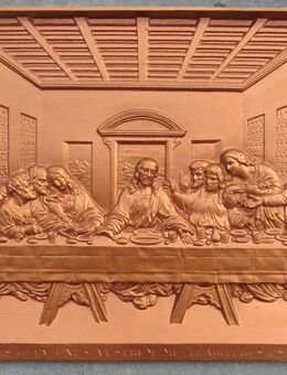Metall-Relief Da Vinci "Das Abendmahl" (65,5 x 36,5 cm) - Münster