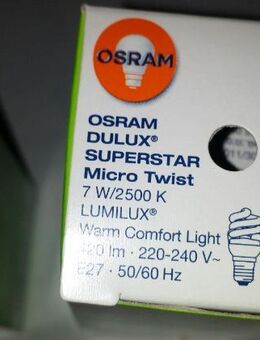 2x Leuchtmittel Osram E27 7W warmweiß gleich 40W Allgebrauchsleuchtmittel - Berlin Lichtenberg
