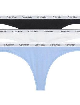 Calvin Klein Underwear String 3 PACK THONG (LOW-RISE) (Packung, 3-St., 3er-Pack) mit Logobund