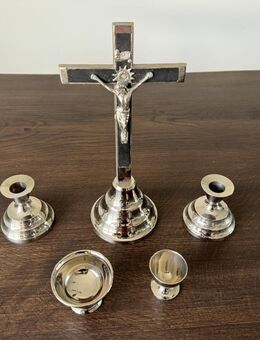 Versehgarnitur / Hausaltar / Altar silber - Vilshofen (Donau) Zentrum