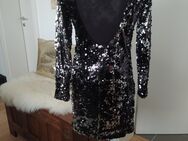 NEU Kleid Abendkleid Cocktailkleid Pailletten S 36 elegant silber - Haan