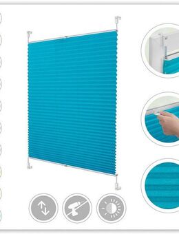 LICHTBLICK ORIGINAL Plissee Klemmfix, Lichtschutz, ohne Bohren, verspannt, Klemmfix, Faltenstore