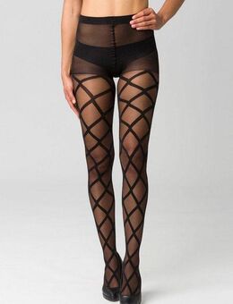 petite fleur gold Feinstrumpfhose 20 DEN mit grafischem Muster