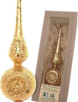 Krebs Glas Lauscha Christbaumspitze Antike Mercury Glas Reflexspitze (1-tlg), Christbaumspitze aus Glas, mundgeblasen, handgefertigt