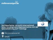 Sachbearbeiter (m/w/d) International Sales Development Representative mit der Spezialisierung auf Trainings - Speyer