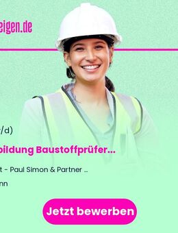 Ausbildung Baustoffprüfer (m/w/d) - Kenn