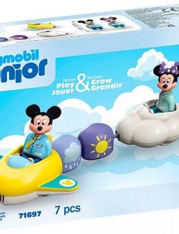 Playmobil® Mickys & Minnies Wolkenflug (71697), JUNIOR & Disney Konstruktions-Spielset, (7 St), Made in Europe