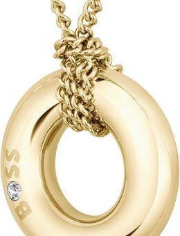 BOSS Kette mit Anhänger LIVE, Kreis, 1580683, 1580684, mit Preciosa Crystal