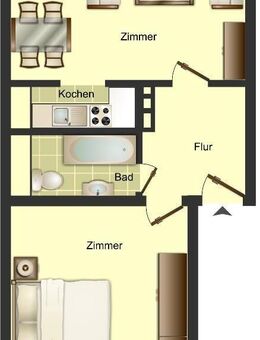 Ab 01.09. frei! 2-Zimmer-Wohnung in Solingen Mitte - Solingen (Klingenstadt)