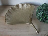 Schale~GINKGO~33cm~GOLD~Handmade~Metall~Dekoschale - Bad Sassendorf