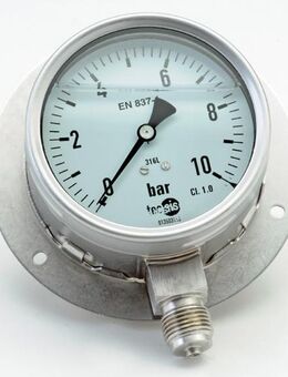 100mm Niro Sicherheits Manometer / Glyzerinfüllung / Industriequalität / neu aus Schiffbau - Kaltenkirchen