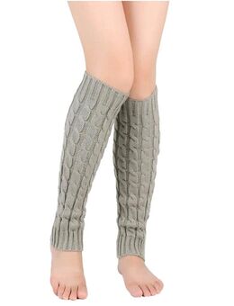 Damen Stulpen Beinwärmer Stulpen Strümpfe Overknees Hell Grau - München