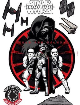 Komar Wandtattoo Star Wars First Order - Größe 50 x 70 cm (9 St), selbstklebend, Wandsticker, Kinderzimmer