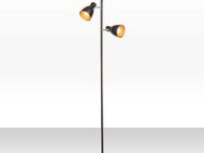 B.K.Licht Stehlampe, ohne Leuchtmittel, LED Stehleuchte Design Standleuchte Retro Vintage Metall schwarz-gold