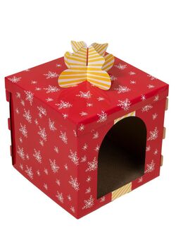 TIAKI Kratzmöbel Rote Geschenkbox - L 37,5 x B 37,5 x H 50 cm