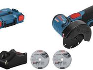 Bosch Professional Akku-Winkelschleifer GWS 12V-76, max. 19500 U/min, mit 2 Akkus und Schnellladegerät