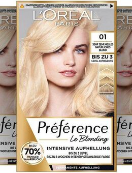 L'ORÉAL PARIS Coloration Préférence Le Blonding, Packung, 3-tlg., mit pflegender Formel