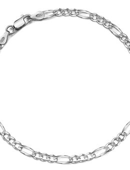 1 Figaro-Armband, ca. 4,2 mm breit,, ca. 19 cm, Sterling Silber 925/-, Karabiner - Essen