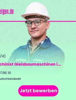 Maschinist Gleisbaumaschinen im bundesweiten Einsatz (m/w/d) Quereinstieg möglich - Berlin Mitte