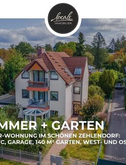 Zehlendorf: Lichtdurchflutete 3-Zi.-Whg mit Garage, 140 m² Garten & Balkonen nach Ost und West - Berlin