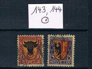 Schweiz Pro Juventute Wappen,1918-19,  Mi:CH 143-144,Lot 452