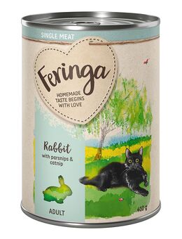 Feringa Single Meat Menü 6 x 410 g - Kaninchen mit Pastinake & Katzenminze